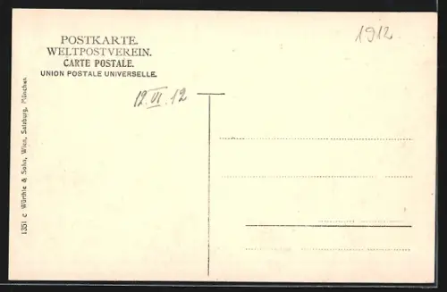 AK Berchtesgaden, Partie an der Vorderbrandstrasse, Berge, Landschaft