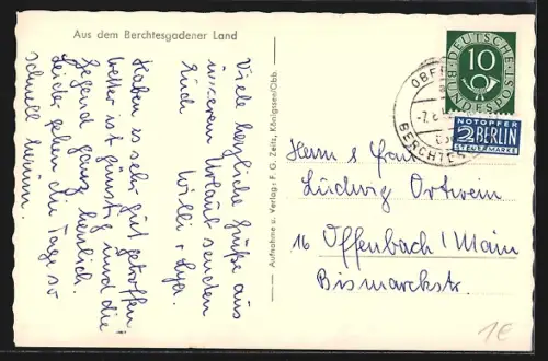 AK Berchtesgaden, Marktplatz mit Watzmann