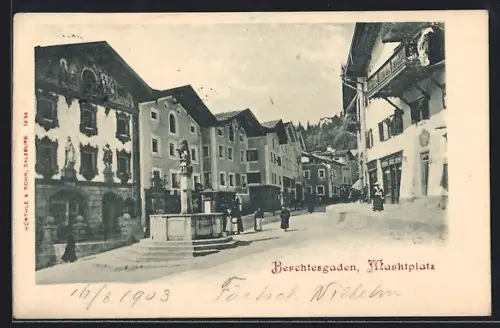 AK Berchtesgaden, Marktplatz