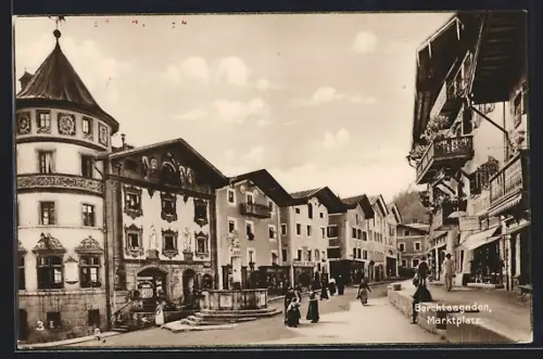 AK Berchtesgaden, Marktplatz mit Photo-Geschäft
