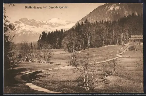 AK Berchtesgaden, Dietfeldkaser, Landschaft mit Bergen