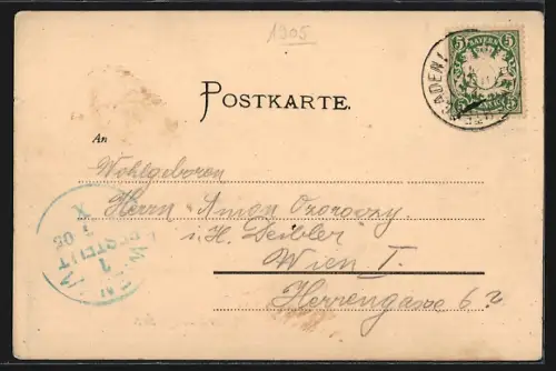 AK Berchtesgaden, Ortsansicht mit Bergen und Gebäuden