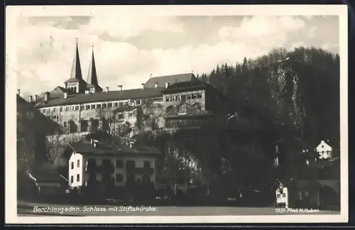 AK Berchtesgaden, Schloss mit Stiftskirche