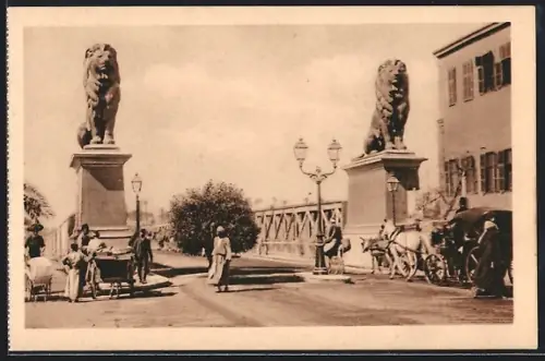 AK Cairo, Kasr-el-Nil Bridge