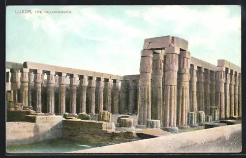 AK Luxor, the colonnades, vom Weg aus