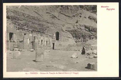 AK Thèbes, Ruines du Temple de Deir-el-Bahri
