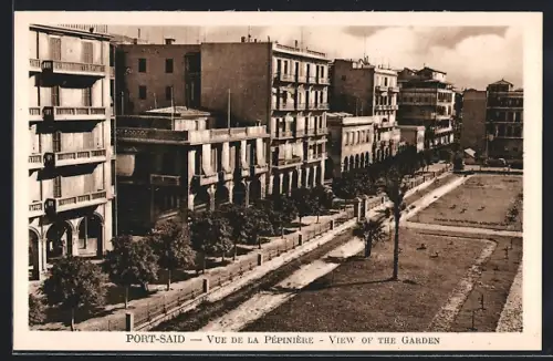 AK Port-Said, Vue de la Pépinière