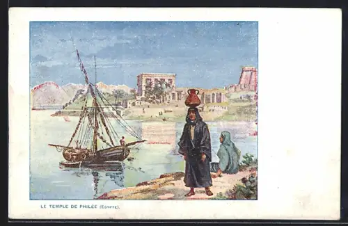 Künstler-AK Philée, Le Temple de Philée