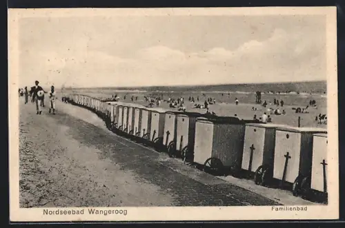 AK Wangeroog, Familienbad mit Badewagen am Strand
