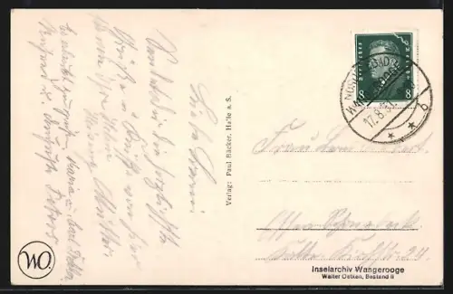 AK Wangerooge, Promenade mit Strand