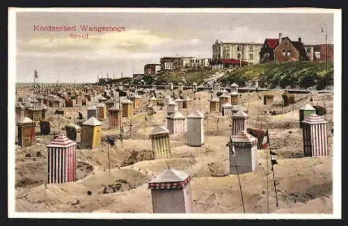 AK Wangerooge, Strand mit Strandkörben