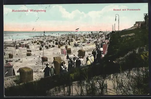 AK Wangeroog, Strand mit Promenade