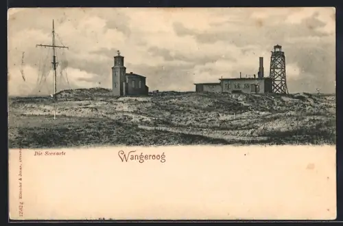 AK Wangeroog, Ansicht der Seewarte in den Dünen