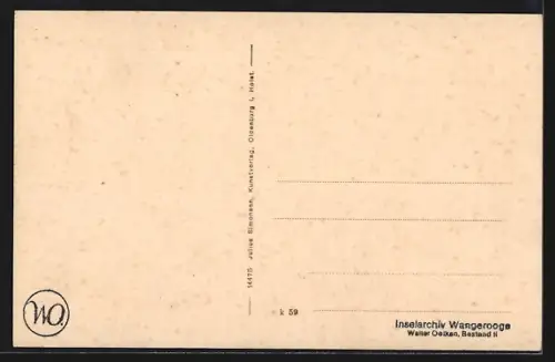 AK Wangeroog, Partie mit Kirche und Leuchtturm