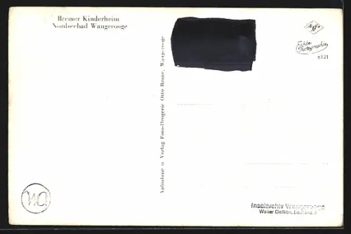 AK Wangerooge, Bremer Kinderheim von oben gesehen