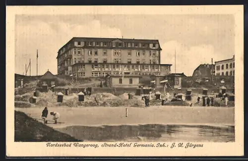 AK Wangerooge, Strand-Hotel Germania von J. U. Jürgens