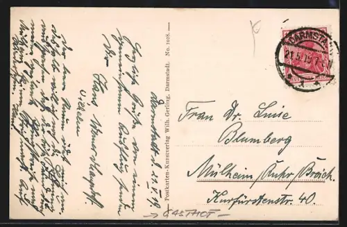 AK Darmstadt, Gasthof Oberwaldhaus