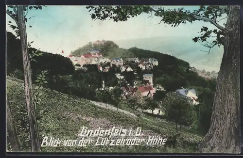 AK Lindenfels i. O., Blick von der Lützelröder Höhe