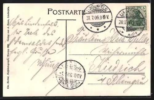 AK Lindenfels i. O., Blick von der Lützelröder Höhe