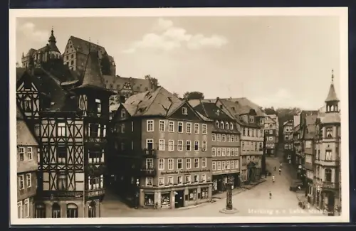 AK Marburg a. d. Lahn, Motiv vom Markt