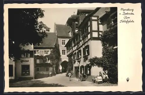 AK Meersburg a. Bodensee, Partie am Schlossplatz