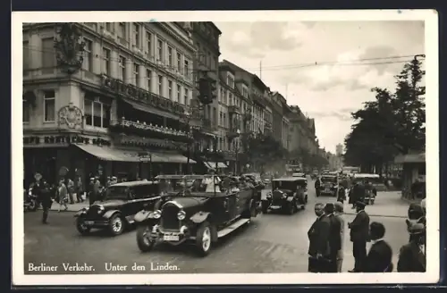 AK Berlin, Unter den Linden, Verkehr