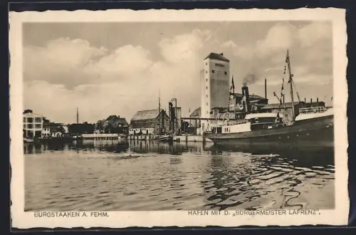 AK Burgstaaken, Hafen mit der Bürgermeister Lafrenz