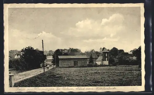 AK Hösseringen /Uelzen, Blick vom Mühlenteich