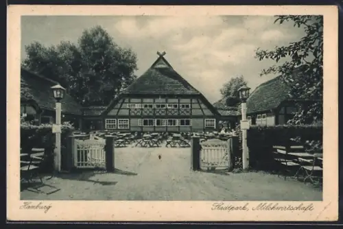 AK Hamburg-Winterhude, Restaurant im Stadtpark