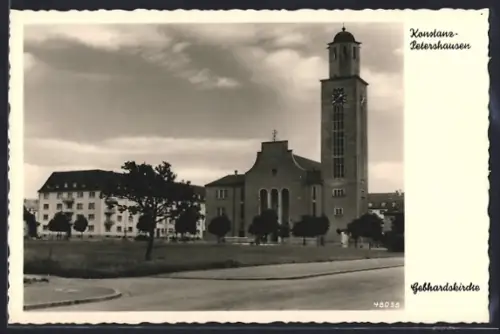 AK Konstanz-Petershausen, Gebhardskirche, Totalansicht