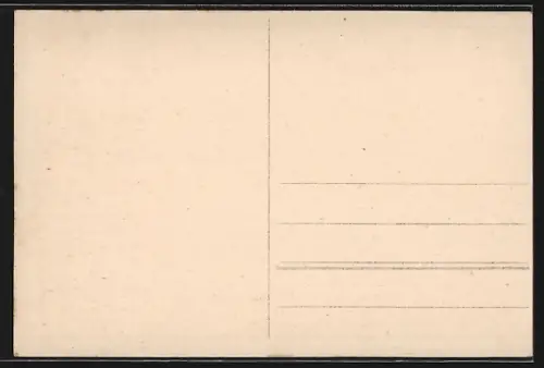 Künstler-AK Burkheim am Kaiserstuhl, Ortspartie mit Ruine