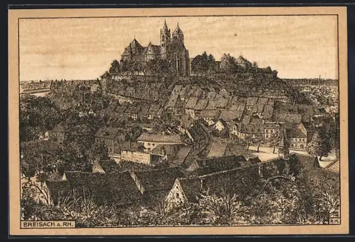 AK Breisach a. Rh., Stadtansicht mit Münster