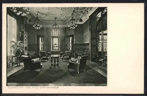 AK Essen /Ruhr, Hotel Essener Hof, Saal IV als Empfangsraum