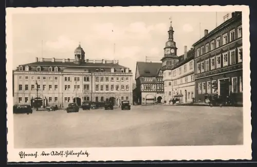 AK Eisenach, Ortsansicht mit Rathaus
