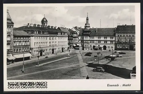 AK Eisenach, Blick auf den Markt, ehemal. Platz