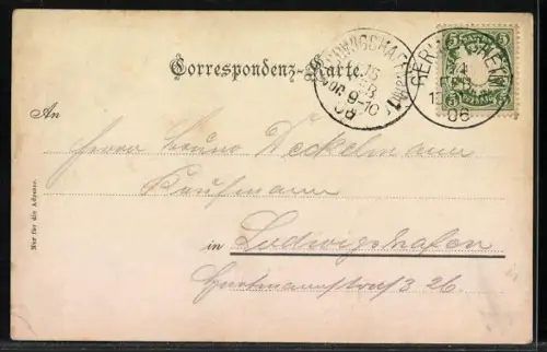 AK Eger, Blick vom Entenstein mit Boot