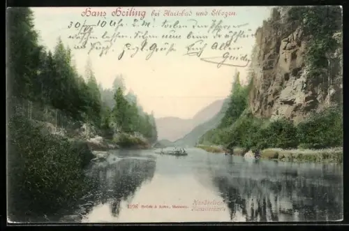 AK Hans Heiling bei Karlsbad, Panorama und Elbogen