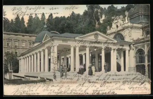 AK Marienbad, Kreuzbrunnen