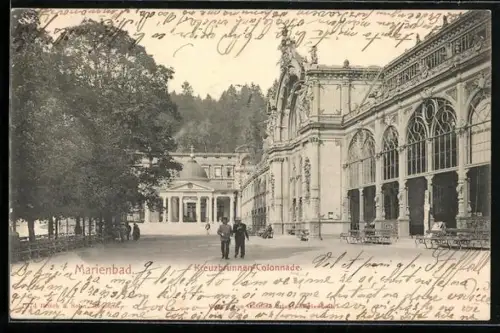 AK Marienbad, Kreuzbrunnen-Colonnade
