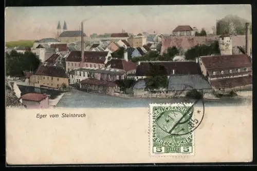 AK Eger, Teilansicht vom Steinbruch aus