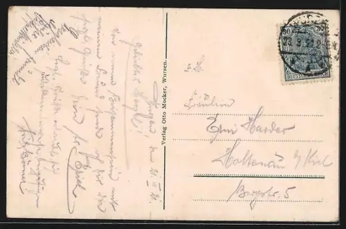 AK Wurzen, Marktplatz mit Gasthof Deutsches Haus