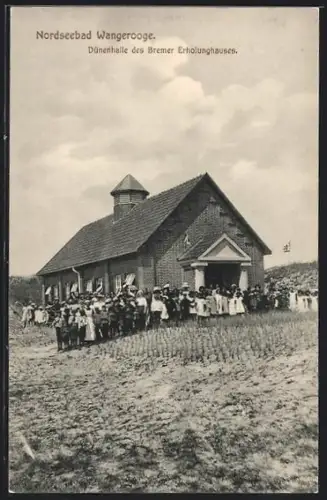 AK Wangerooge, Nordseebad, Dünenhalle des Bremer Erholungshauses