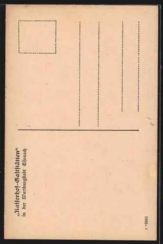 AK Eisenach, Kaiserhof-Gaststätten, Teilansicht mit Galerie aus dem Weinhaus Turmschänke
