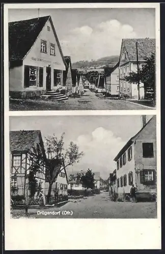 AK Drügendorf, Handlung v. H. Fuchs, Strassenpartien