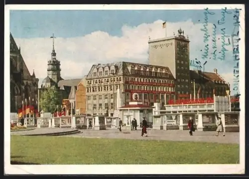AK Leipzig, Blick auf den Karl-Marx-Platz