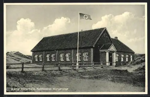 AK Wangerooge, Nordseebad, Bremer Dünenhalle mit 