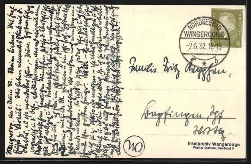 AK Wangerooge, Nordseebad, Jugendheim Hamm-Rüstringen