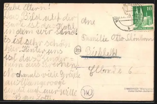 AK Wangerooge, Nordseebad, Gaststätte Luftbahnhof