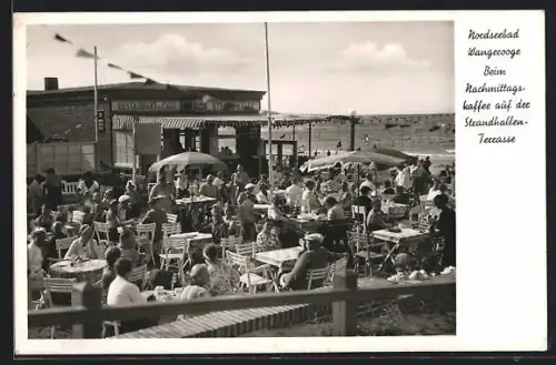 AK Wangerooge, Nordseebad, Cafe Strandhallen-Terrasse