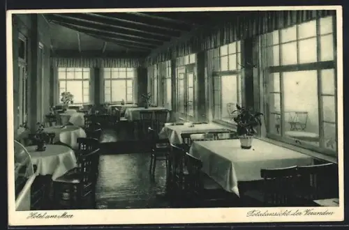 AK Wangerooge, Hotel am Meer, Totalansicht der Veranden, Bes. Georg Busche